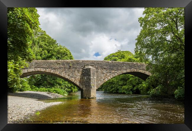 Bridge over the River Rawthey Sedbergh Cumbria Framed Print by Nick Jenkins