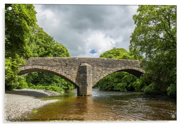 Bridge over the River Rawthey Sedbergh Cumbria Acrylic by Nick Jenkins