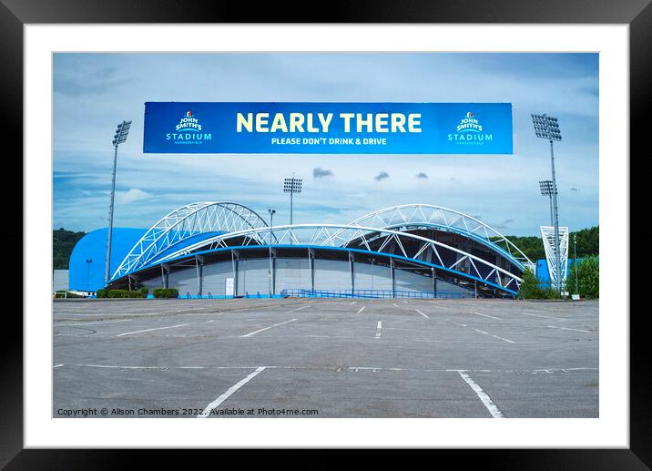 Huddersfield Football Stadium  Framed Mounted Print by Alison Chambers