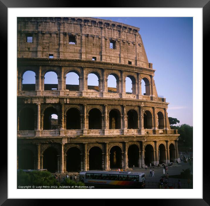 The Colosseum in Rome, Italy. Framed Mounted Print by Luigi Petro