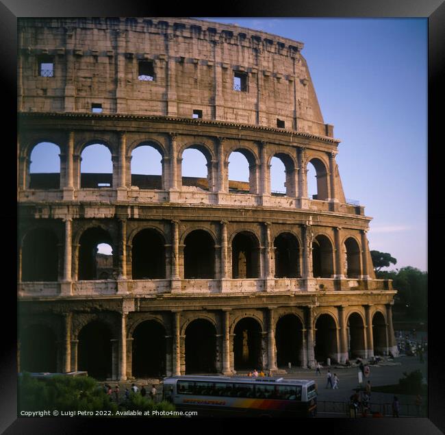 The Colosseum in Rome, Italy. Framed Print by Luigi Petro