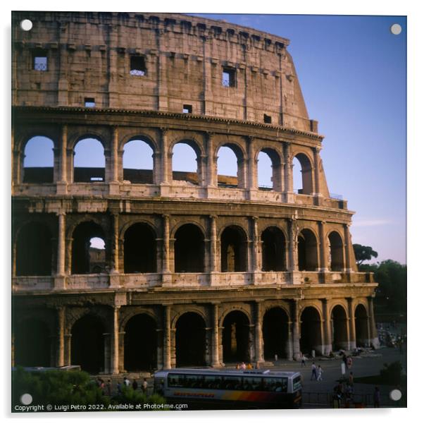 The Colosseum in Rome, Italy. Acrylic by Luigi Petro