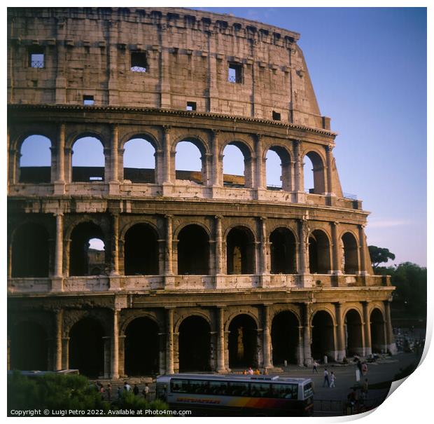 The Colosseum in Rome, Italy. Print by Luigi Petro