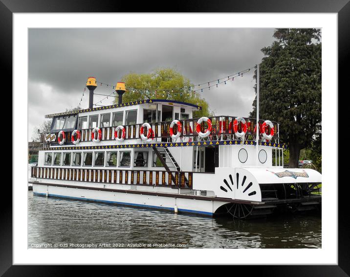 Southern Comfort Paddle Steamer From the River Framed Mounted Print by GJS Photography Artist