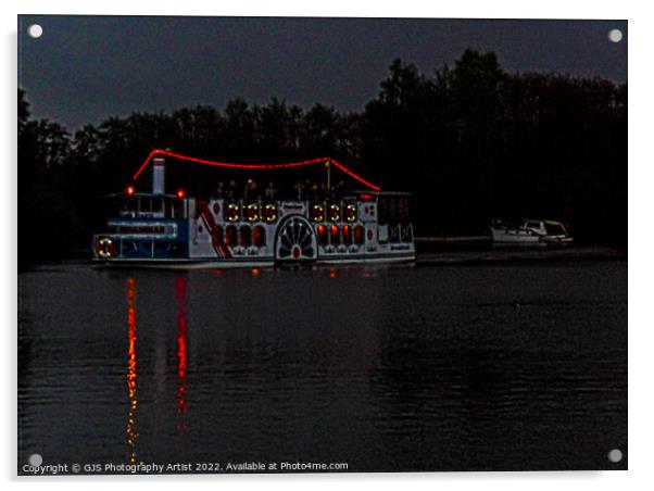 Lights On the Norfolk Broads  Acrylic by GJS Photography Artist