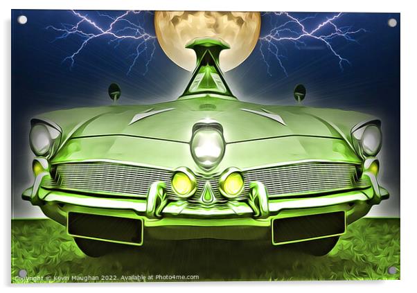 Ford Anglia (Abstract Digital Art) Acrylic by Kevin Maughan