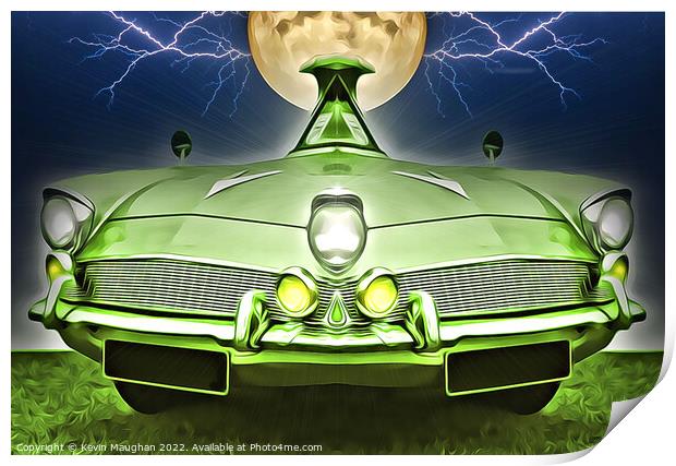 Ford Anglia (Abstract Digital Art) Print by Kevin Maughan