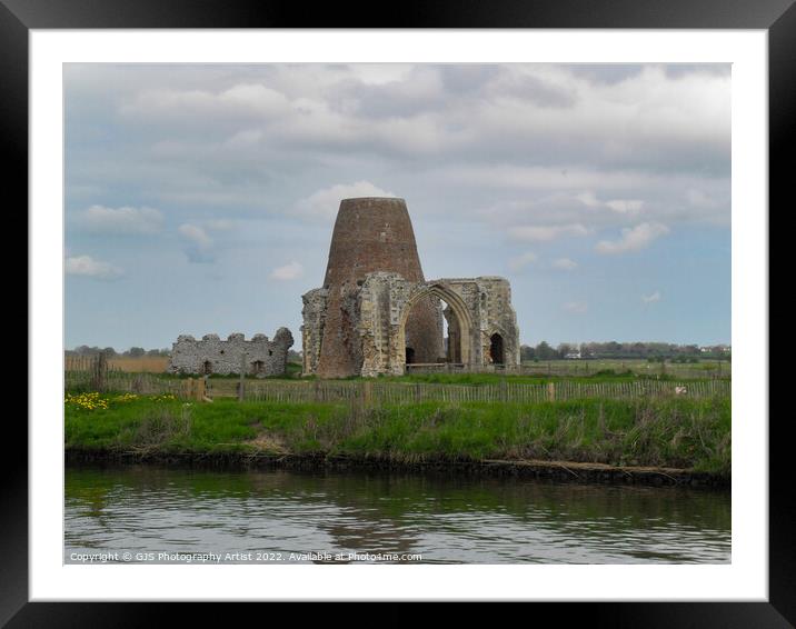 St Benet's Abbey  Framed Mounted Print by GJS Photography Artist
