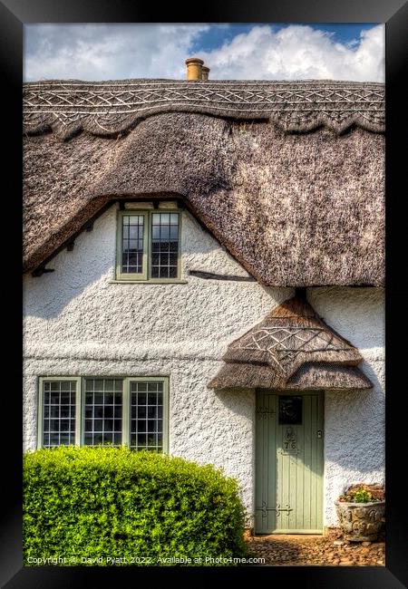 Thatched Cottage Detail Framed Print by David Pyatt