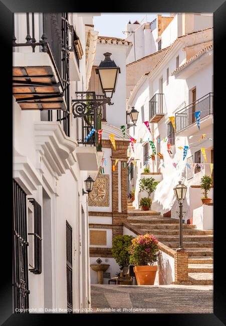 Frigiliana Street Framed Print by David Bradbury