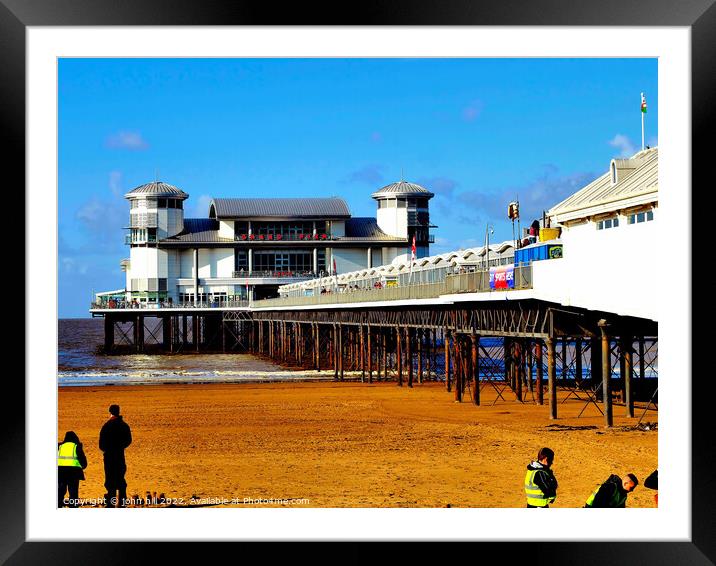 New pier, Weston Super Mare, Somerset.  Framed Mounted Print by john hill