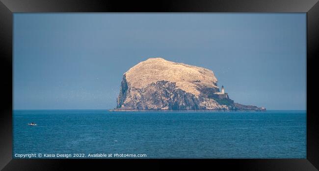 The Bass Rock in all its Magnificence Framed Print by Kasia Design