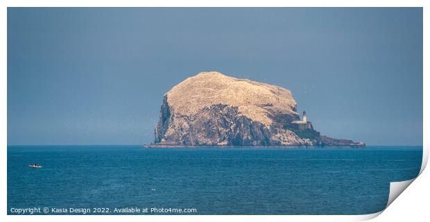 The Bass Rock in all its Magnificence Print by Kasia Design