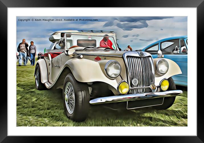 MG Roadster (Digital Art) Framed Mounted Print by Kevin Maughan