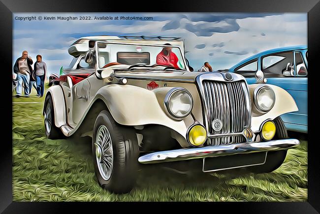 MG Roadster (Digital Art) Framed Print by Kevin Maughan