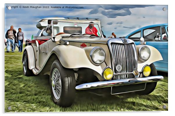MG Roadster (Digital Art) Acrylic by Kevin Maughan