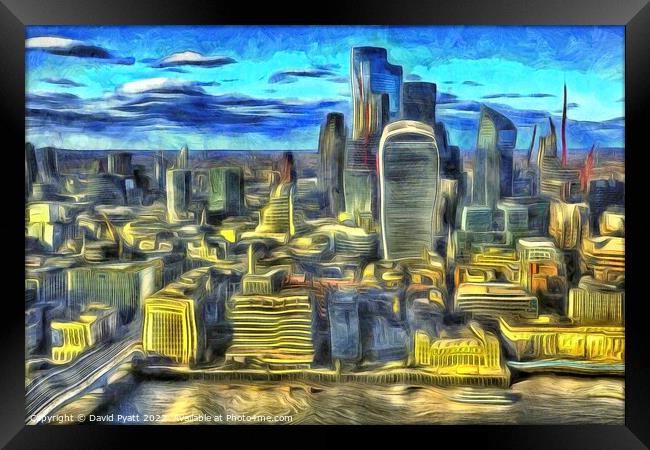City Of London Van Gogh Framed Print by David Pyatt