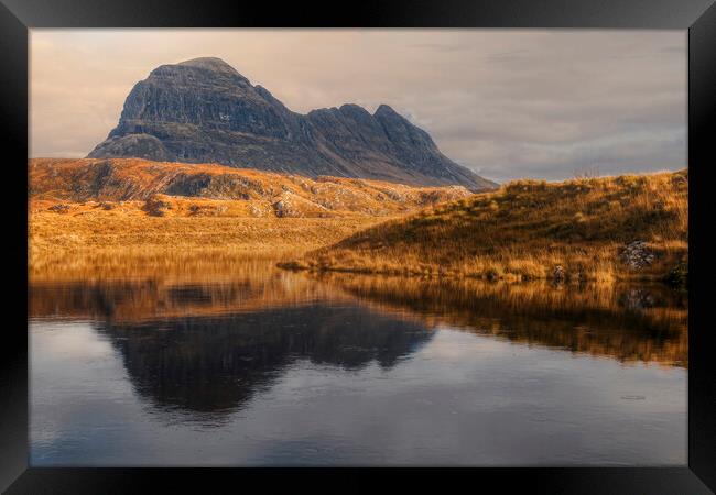 Autumnal Suilven  Framed Print by Derek Beattie