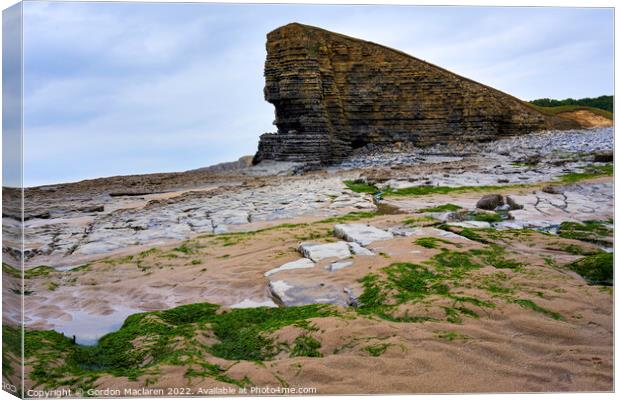 The Sphinx Rock, Nash Point, South wales Canvas Print by Gordon Maclaren