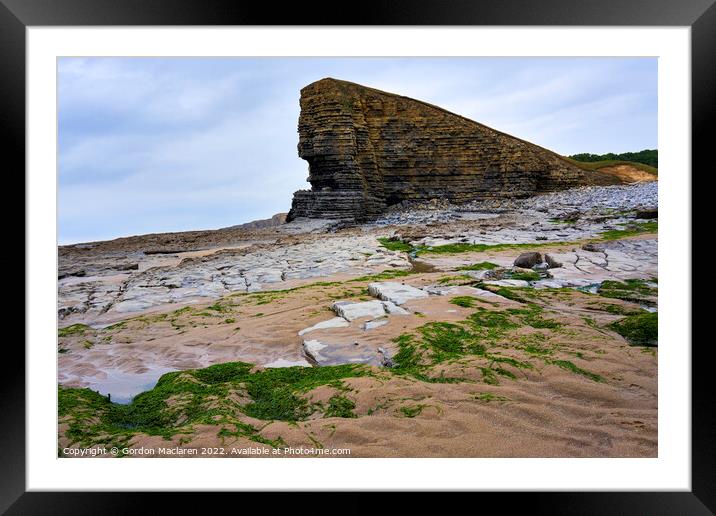 The Sphinx Rock, Nash Point, South wales Framed Mounted Print by Gordon Maclaren