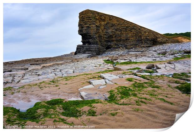 The Sphinx Rock, Nash Point, South wales Print by Gordon Maclaren