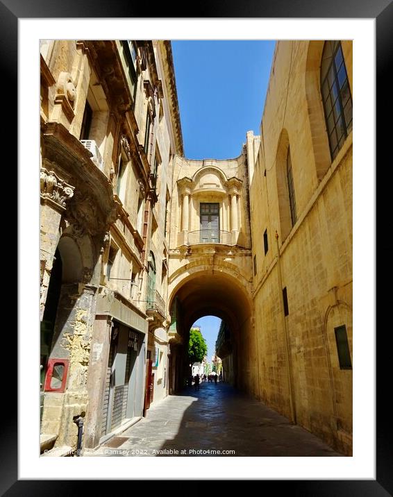 Archway Valletta Framed Mounted Print by Sheila Ramsey