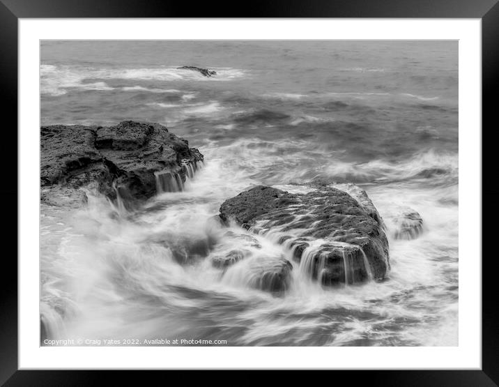 Seascape Flamborough Yorkshire Framed Mounted Print by Craig Yates