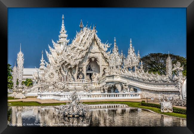 Wat Rong Khun. also known as the White Temple,  Framed Print by Kevin Hellon