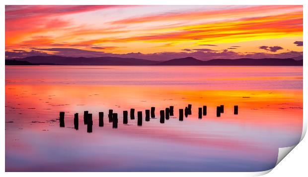 Moray Firth Sunset at Ardersier Print by John Frid