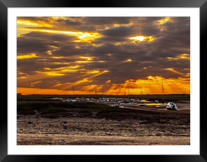 Majestic North Norfolk Sunset Framed Mounted Print by Heidi Hennessey