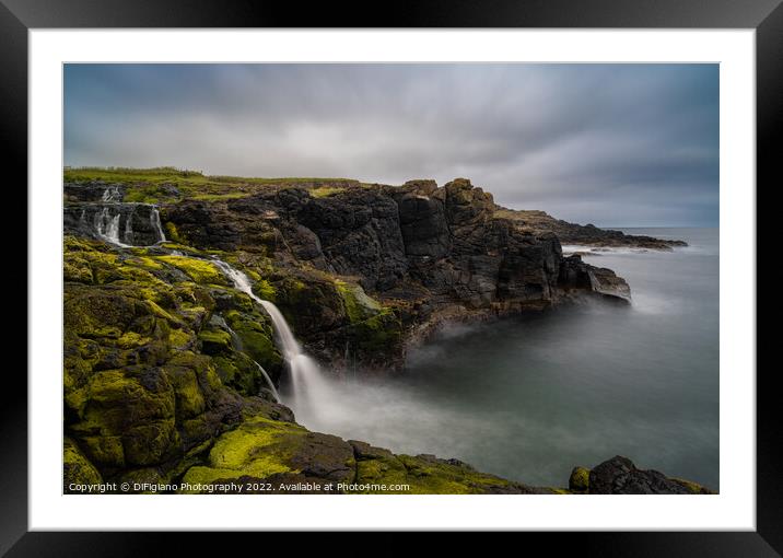 Dunseverick Falls Framed Mounted Print by DiFigiano Photography