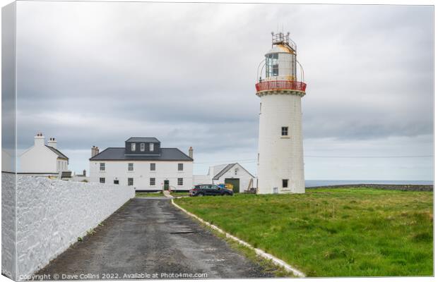 Loophead Lighthouse from the entrance gate, County Clare, Ireland Canvas Print by Dave Collins