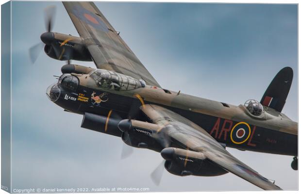 Lancaster Bomber PA474  Canvas Print by daniel kennedy