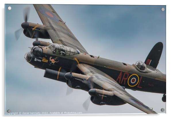 Lancaster Bomber PA474  Acrylic by daniel kennedy