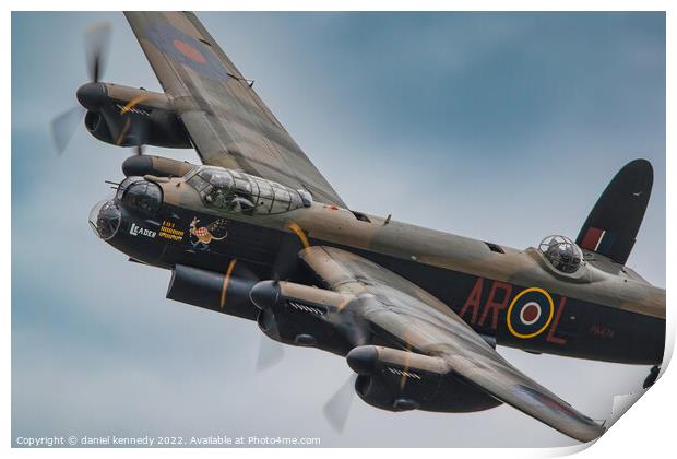 Lancaster Bomber PA474  Print by daniel kennedy
