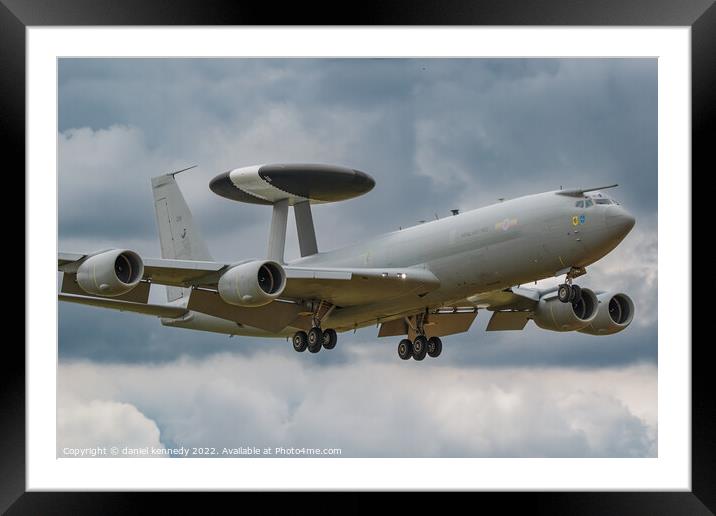 Royal Air Force E-3D Framed Mounted Print by daniel kennedy