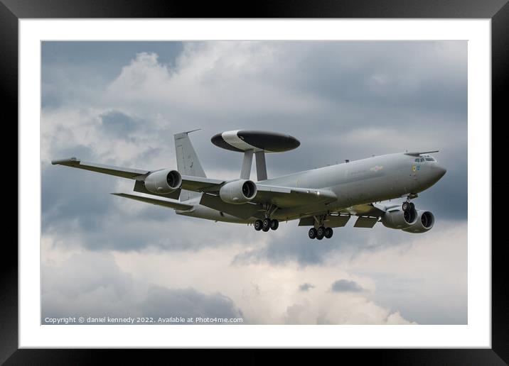 Royal Air Force E-3D Framed Mounted Print by daniel kennedy
