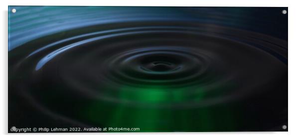 Green Water drops (11A) Acrylic by Philip Lehman