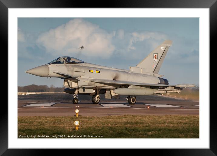 Eurofighter Typhoon side on Framed Mounted Print by daniel kennedy