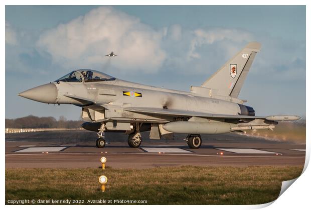 Eurofighter Typhoon side on Print by daniel kennedy