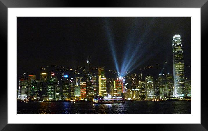 HONK KONG LIGHTS Framed Mounted Print by Jacque Mckenzie