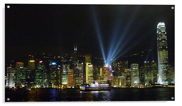 HONK KONG LIGHTS Acrylic by Jacque Mckenzie