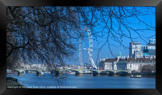 Westminster Bridge and the London Eye Framed Print by Margaret Ryan