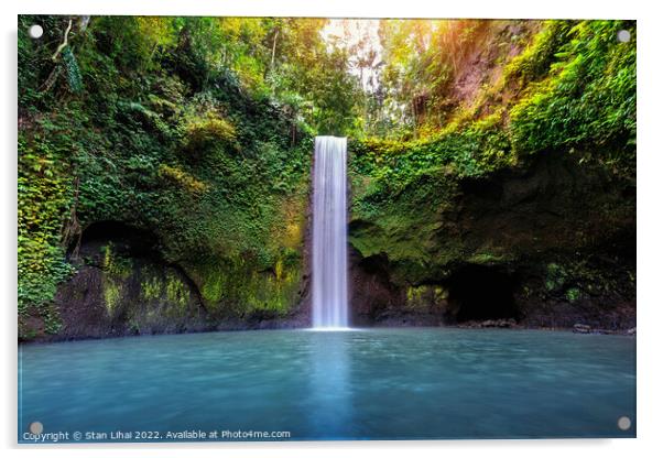 Tibumana waterfall in Bali island Acrylic by Stan Lihai