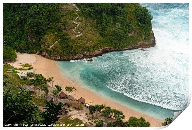View of tropical beach,  Print by Stan Lihai