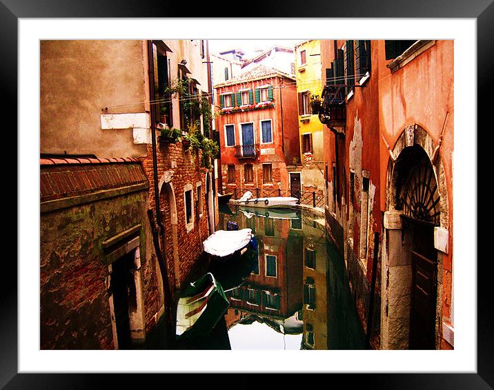 Venetian Backwater Framed Mounted Print by Ed Harrison