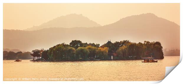 Xiaoying Island West Lake Hangzhou Zhejiang China Print by William Perry