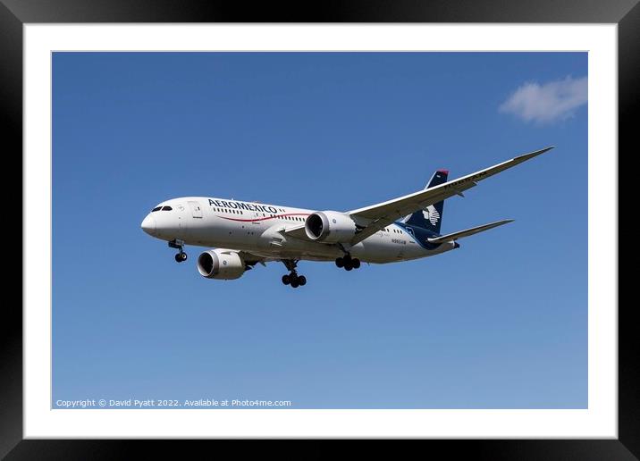 AeroMexico Boeing Dreamliner Framed Mounted Print by David Pyatt