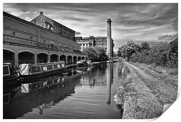 Huddersfield Broad Canal and Turnbridge Mill Print by Darren Galpin