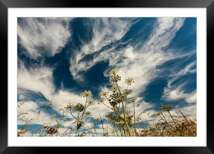 Sky cloud Framed Mounted Print by Simon Johnson